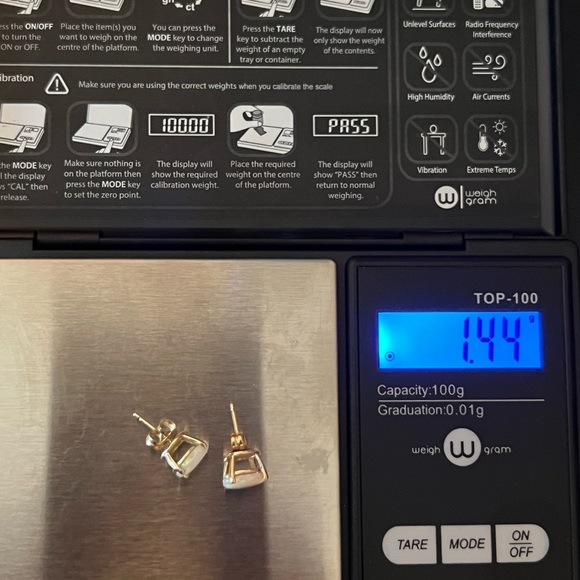 14k Solid Gold Opal Cabochon Post Earrings - Picture 16 of 16